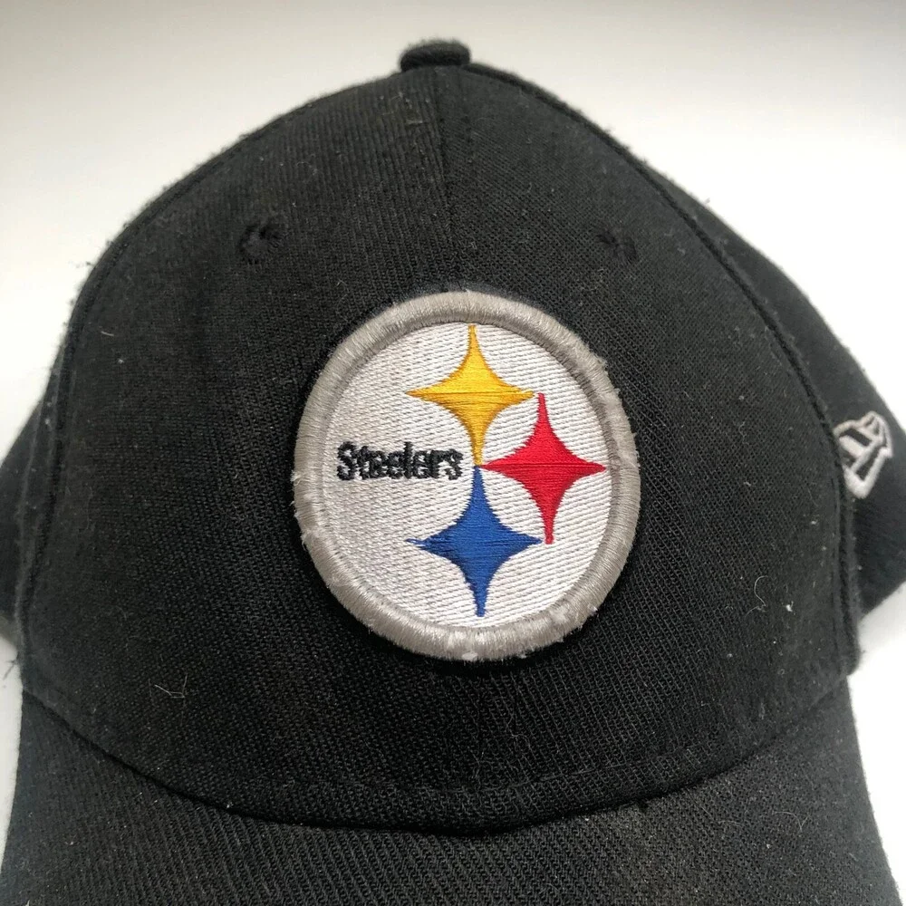 New Era Steelers Hat Boys Black Baseball Cap Pittsburgh NFL Football Youth Sport